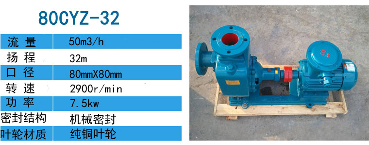 貨油泵80CYZ-70自吸油泵可選用多國船檢證人無我有,人(rén)有我優示例圖2